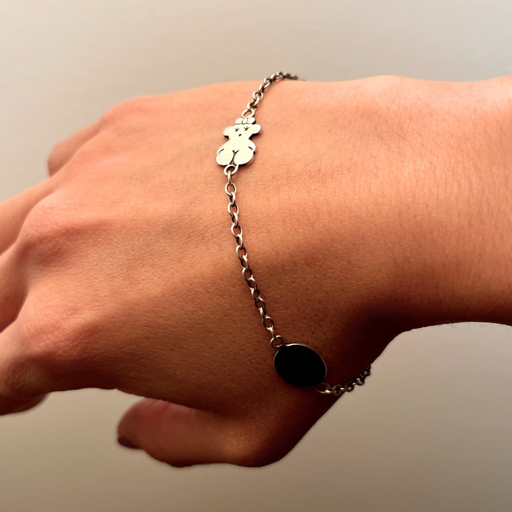 Silver Tous bear bracelet